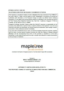 Appendix A in relation to the Proposed Change of Auditor of Mapletree Pan Asia Commercial Trust